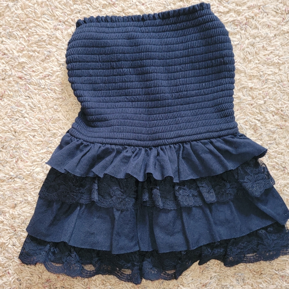 NWT Blue Hollister Babydoll Tube Top